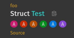 The rendered badge, at the top of a type's page in rustdoc.